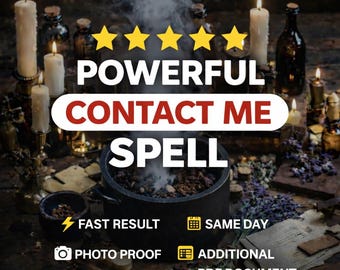 Contact Me Love Spell, Make Them Text or Call, Unblock Communication, Love Attraction Ritual, Same Day Personalized Spell Casting