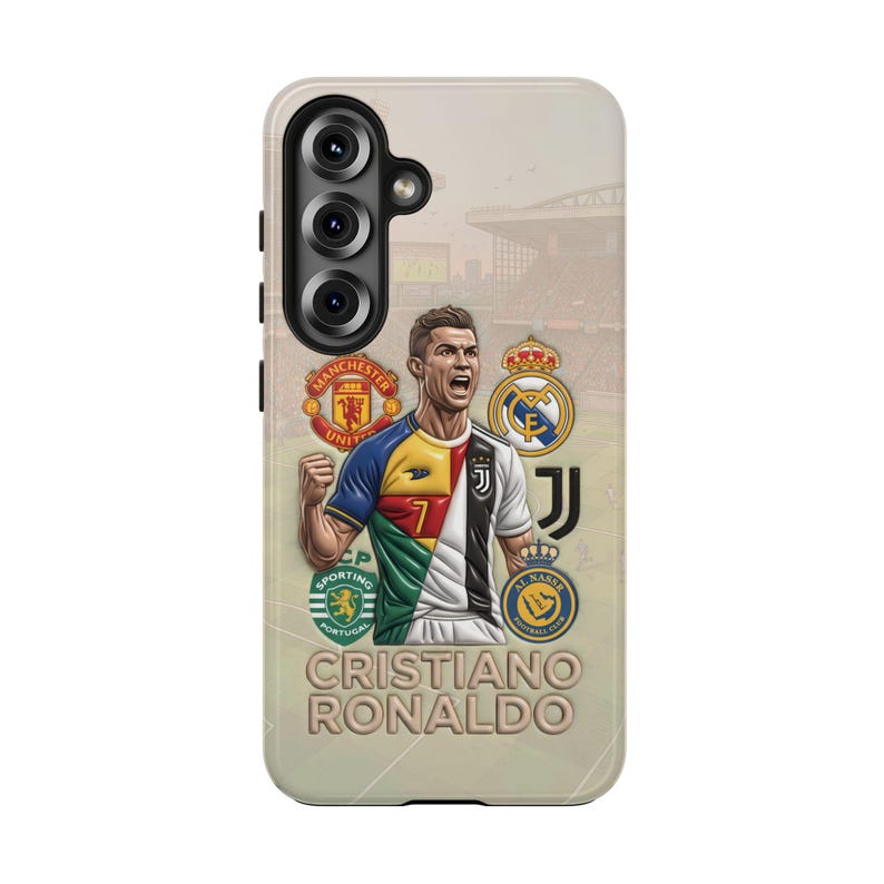 Coque pour portable Cristiano Ronaldo, légende du football | Couvercle en polycarbonate brillant image 15
