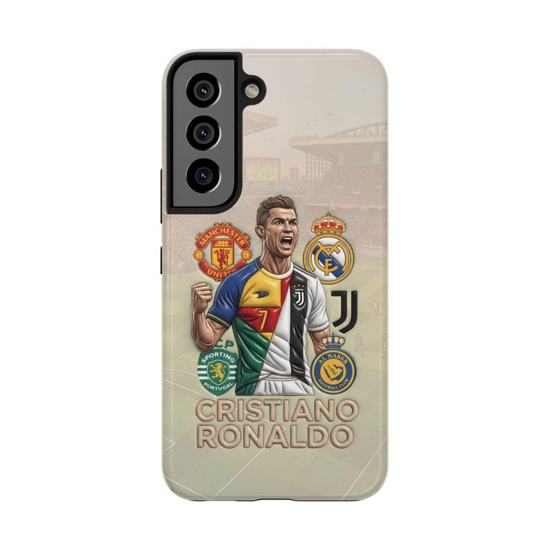 Coque pour portable Cristiano Ronaldo, légende du football | Couvercle en polycarbonate brillant image 18