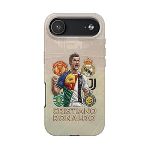Coque pour portable Cristiano Ronaldo, légende du football | Couvercle en polycarbonate brillant image 3