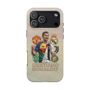 Coque pour portable Cristiano Ronaldo, légende du football | Couvercle en polycarbonate brillant image 1