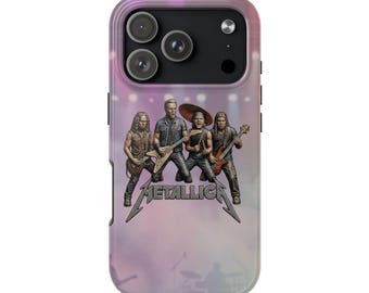 Coque de portable résistante Metallica Band Illustration | Cadeau pour amateur de musique rock