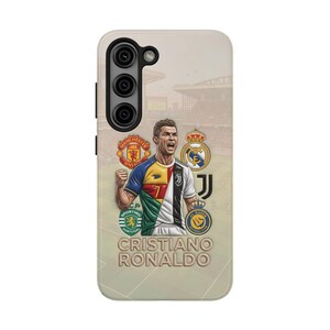 Coque pour portable Cristiano Ronaldo, légende du football | Couvercle en polycarbonate brillant image 17