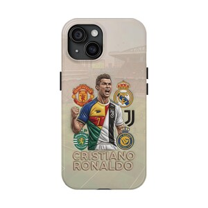 Coque pour portable Cristiano Ronaldo, légende du football | Couvercle en polycarbonate brillant image 8