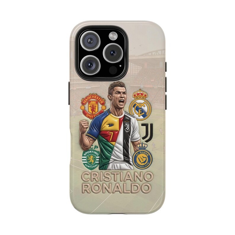 Coque pour portable Cristiano Ronaldo, légende du football | Couvercle en polycarbonate brillant image 6