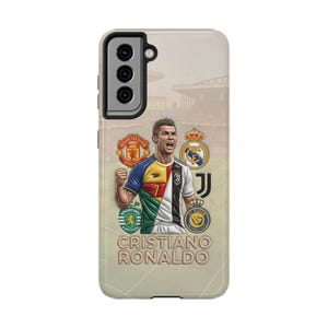 Coque pour portable Cristiano Ronaldo, légende du football | Couvercle en polycarbonate brillant image 19