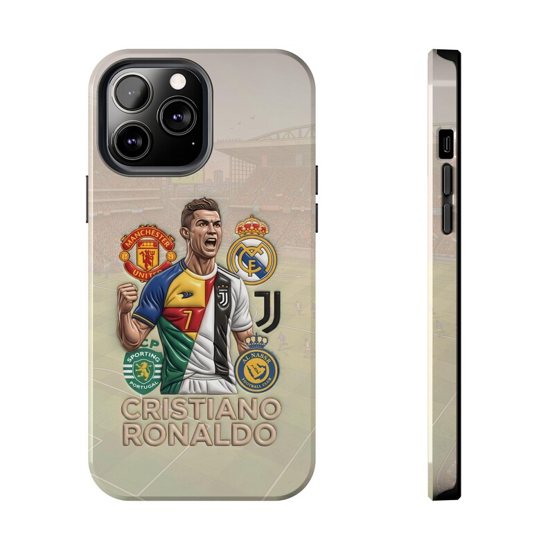 Coque pour portable Cristiano Ronaldo, légende du football | Couvercle en polycarbonate brillant image 12
