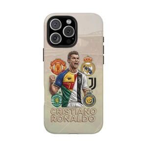 Coque pour portable Cristiano Ronaldo, légende du football | Couvercle en polycarbonate brillant image 7