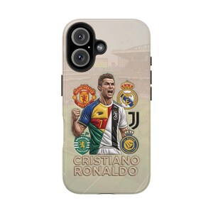 Coque pour portable Cristiano Ronaldo, légende du football | Couvercle en polycarbonate brillant image 5