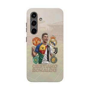 Coque pour portable Cristiano Ronaldo, légende du football | Couvercle en polycarbonate brillant image 16