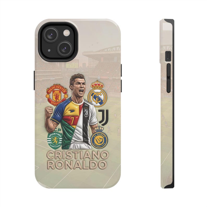 Coque pour portable Cristiano Ronaldo, légende du football | Couvercle en polycarbonate brillant image 10