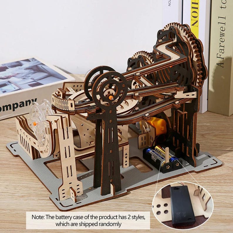 3D Wooden Marble Run Puzzle Kit | DIY Mechanical STEAM Model | - Etsy