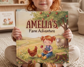 Farm Adventure Book Personalized, Child is the Hero in Custom Name Story