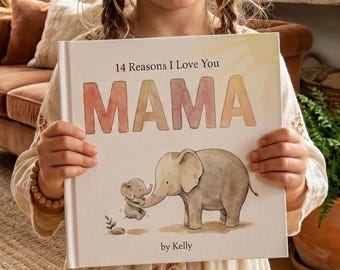Libro personalizzato per la festa della mamma / Regalo personalizzato da bambino / 14 motivi per cui ti amo, mamma