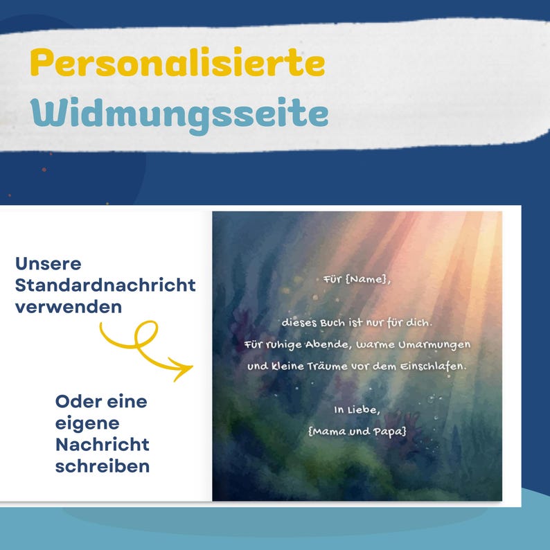 Personalisiertes Kinderbuch mit Wunschnamen, Gute Nacht Buch Baby,Einschlafgeschichte & Einschlafbuch, Baby Geschenk zur Geburt,Taufgeschenk imagen 5