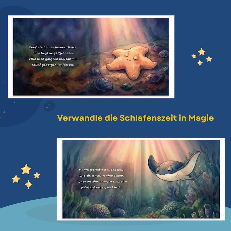 Personalisiertes Kinderbuch mit Wunschnamen, Gute Nacht Buch Baby,Einschlafgeschichte & Einschlafbuch, Baby Geschenk zur Geburt,Taufgeschenk imagen 4
