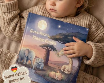 Personalisiertes Babybuch mit Namen | Geschenk zum 1. Geburtstag | Kinderbuch | Geschenk zur Babyparty | Individuelles Geschenk für Babys