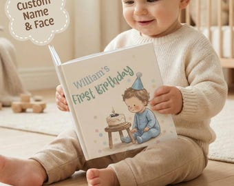 Personalisiertes Buch zum 1. Geburtstag | Personalisiertes Kinderbuch | Erster Geburtstag Andenken für Jungen & Mädchen | Geschenk von Tante, Oma, Patin