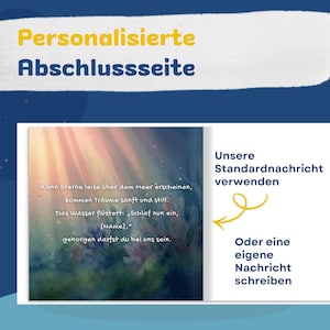 Personalisiertes Kinderbuch mit Wunschnamen, Gute Nacht Buch Baby,Einschlafgeschichte & Einschlafbuch, Baby Geschenk zur Geburt,Taufgeschenk imagen 10