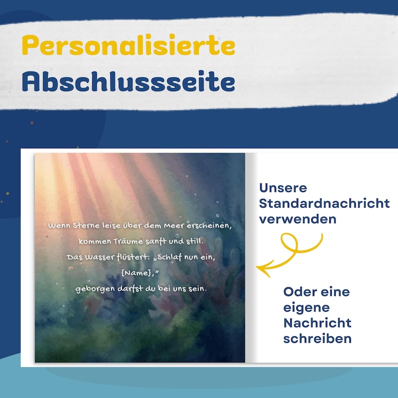 Personalisiertes Kinderbuch mit Wunschnamen, Gute Nacht Buch Baby,Einschlafgeschichte & Einschlafbuch, Baby Geschenk zur Geburt,Taufgeschenk imagen 10