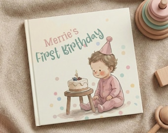 Livre personnalisé pour votre premier anniversaire | Histoire personnalisée de nom de bébé | Cadeau souvenir de 1er anniversaire