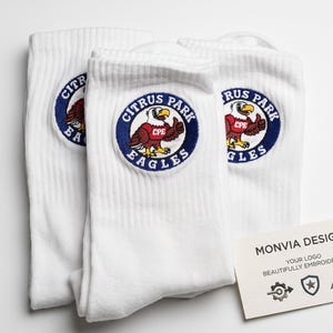 Custom Embroidered Logo Socks, Personalized Workplace Apparel, Club for Pilates, Tennis & Lifestyle Brands sock
