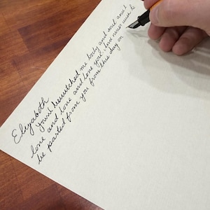 Handwritten Calligraphy Letter, Personalized Wax Seal