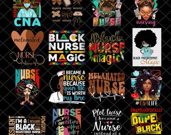 Black Nurse Magic PNG Design Bundle, Nurse Life PNG Digital Download , Black Woman Sublimation Png, Black Girl Png Instant Download