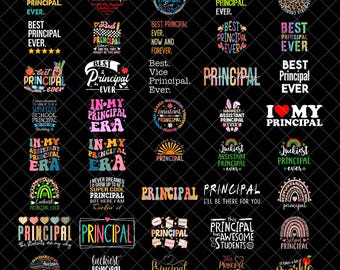 Best Principal Ever Png Bundle, Sublimation Design, Teacher Life, Principal Design, Best Principal, School Design, Back To School