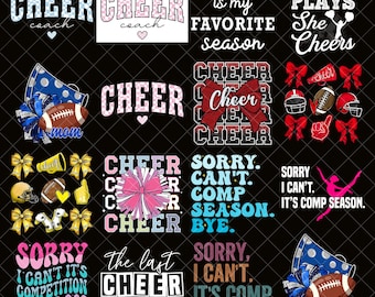Custom Cheer Png Bundle, Cheerleader Coquette Png, Cheer Season Png, Team Spirit Png, Preppy Cheer Mom Png, Megaphone Png, Cheer Team Png