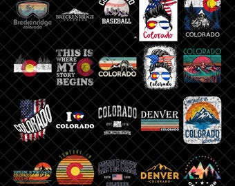 Colorado PNG Bundle, Red Bows Colorado Design, Trendy Colorado Png, Varsity Font Colorado Design, Pretty Girly Colorado Sublimation Designs