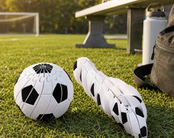 3D Printed Twistable Soccer Ball Fidget Toy, Transforming Football Stress Relief Toy