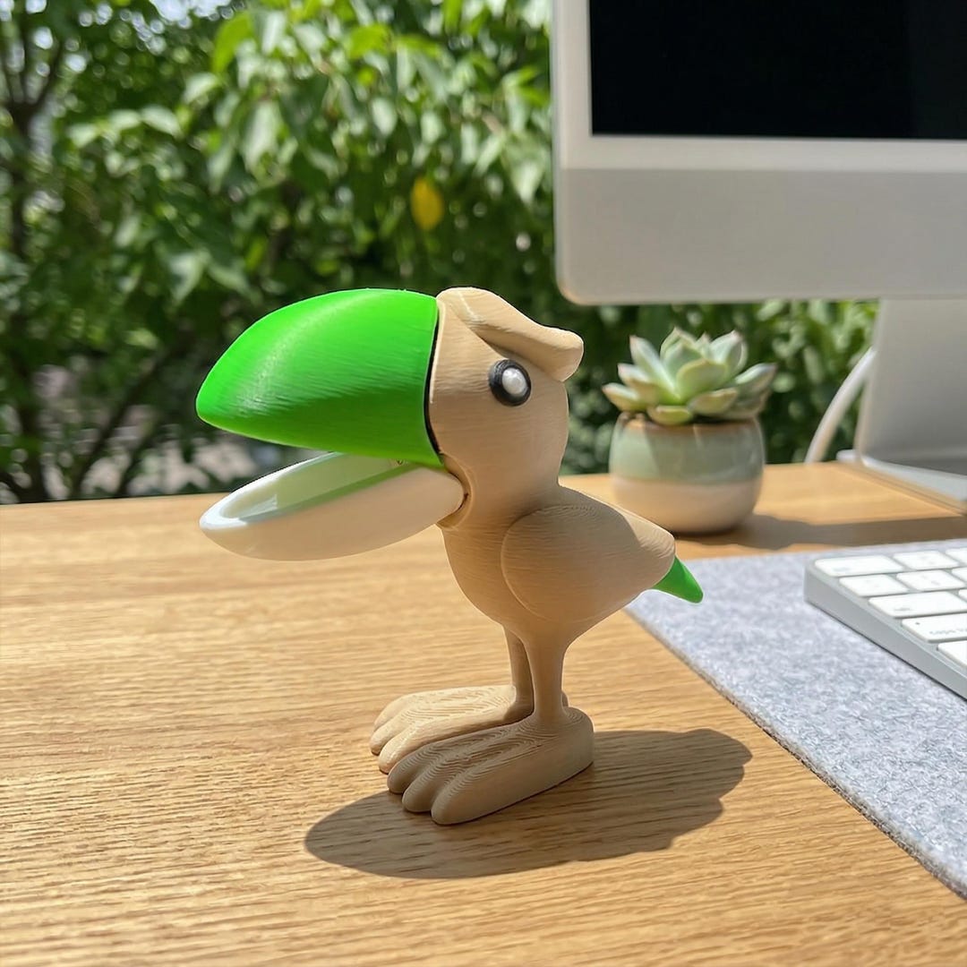 Articulated 3D Printed Bird Miniature, Nature-inspired Desk Decor Pal ...