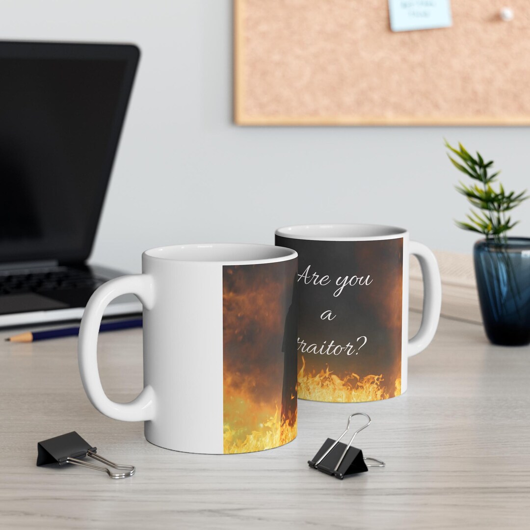 Traitor Grim Reaper Flames Coffee Tea Mug | Are You a Traitor Quote - Etsy