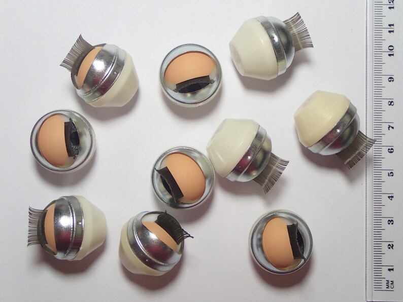 6 Grey Eyes 4 Green Eyes Lot 1 10 Large Size 22 Blinking Sleeping Open Close Doll Eyes with Lashes