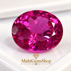 Rubí rosa natural de 8-10 quilates, talla ovalada, gema suelta certificada.