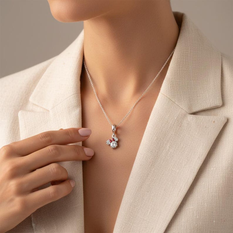 Minnie Mouse Dangle Charm – Sterling Silver CZ & Red Enamel Bow Pendant – Gift for Her, Birthday, Best Gift, Bracelet or Necklace Jewelry image 10