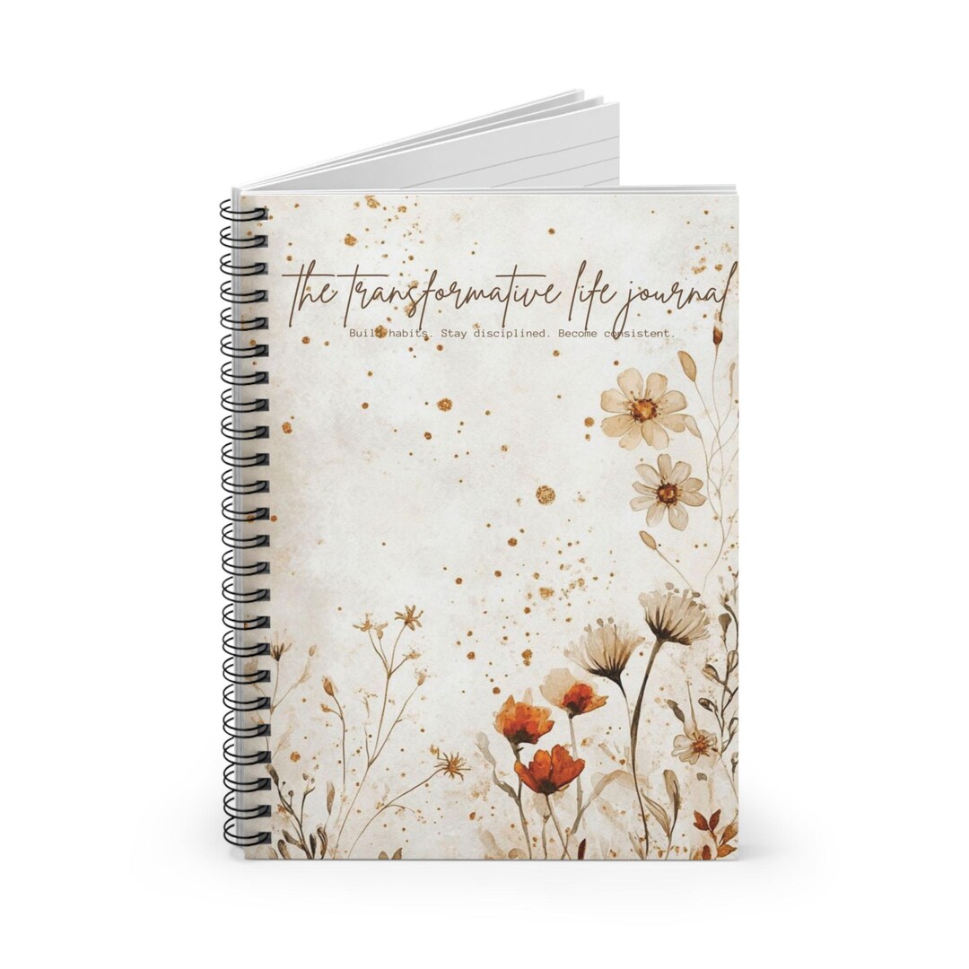 Vintage Watercolor Floral Spiral Notebook | Ruled Journal - Etsy