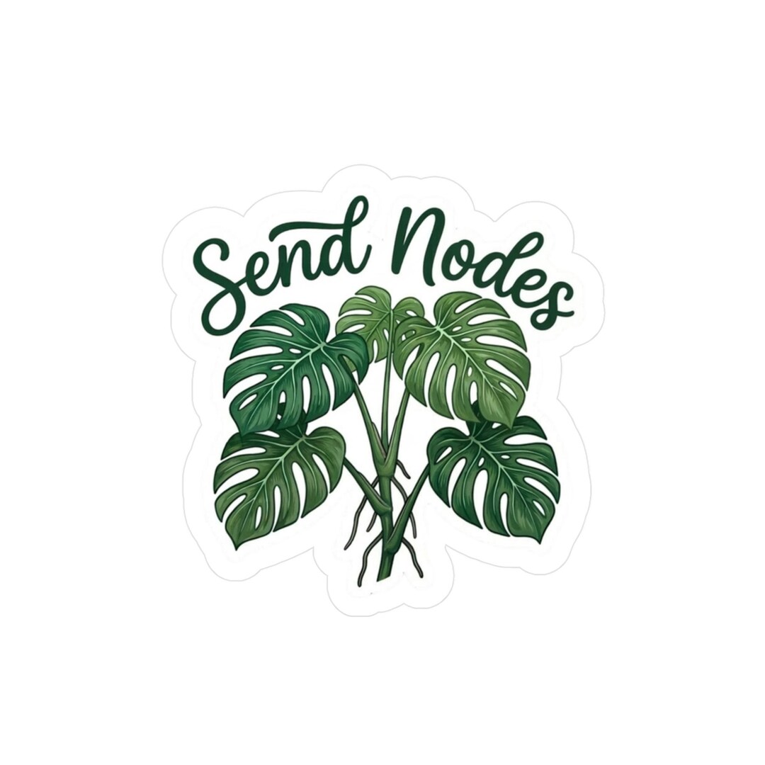 Send Nodes Monstera Sticker | Vinyl Decal - Etsy