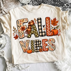 Fall vibes PNG, Pumpkin Season PNG, Retro Varsity Fall Shirt Design, Autumn Sublimation, Cute Girly Thanksgiving Digital Download