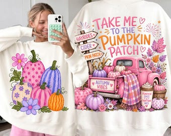 Take Me To The Pumpkin Patch PNG, Coquette Bow Fall Sublimation, Retro Preppy Pumpkin Shirt Design, Autumn Halloween Digital Download