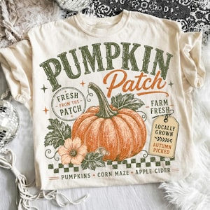 Retro Pumpkin Patch PNG, Vintage Fall Sublimation Design, Farm Fresh Pumpkin Shirt Graphic, Distressed Autumn PNG, Instant Digital Download