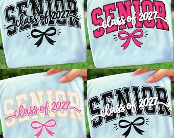Senior 2027 PNG Bundle, Class of 2027 Graduation Bundle, High School Senior Shirt Design, Retro Preppy Sublimation, Varsity Cricut Cut Files