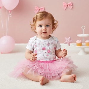 Sweet One 1st Birthday Outfit Baby Mädchen Bodysuit & Tutu Rock Set Cake Smash Schwester Passende Kleidung