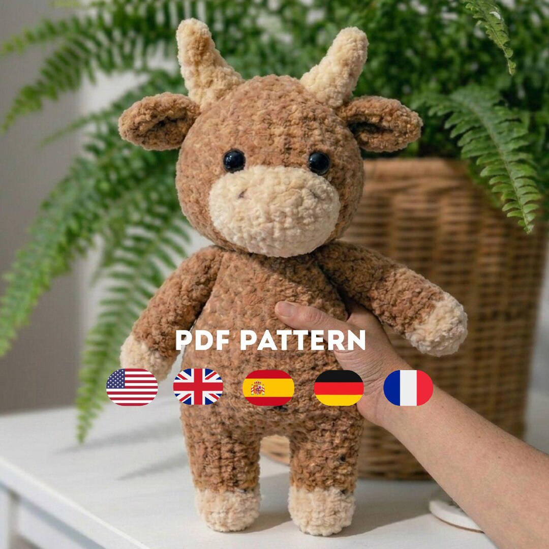 Ranch Buddy Billy Cow Amigurumi Crochet Pattern | Plush Toy PDF (5 ...