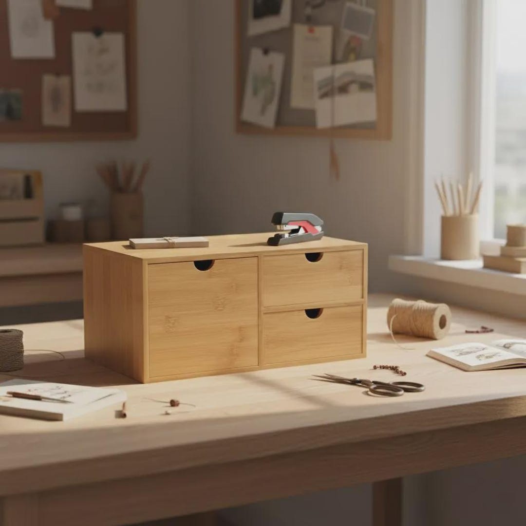 Handmade Bamboo Desk Organizer Drawer - Etsy