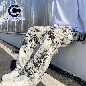 Printed Loose Jeans | Elastic Waist Denim Pants | Streetwear Casual Trousers | Y2K Urban Outfit

printed loose elastic waist denim jeans with streetwear casual outfit and sneakers