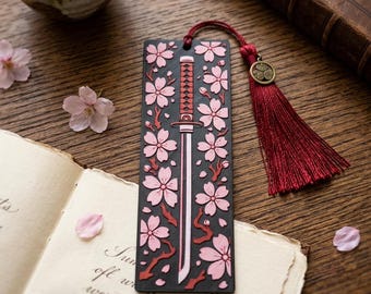 Cherry Blossom 3D Printed Bookmark 15x5 | Sakura Floral Bookmark
