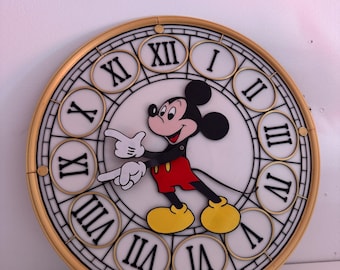 Vintage Mickey Mouse Wall Clock 30.4cm 12inch Retro Disney Decor