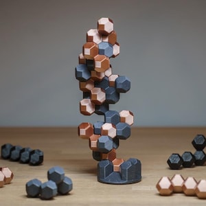 HedronStack 3D Balancing and Stacking Game | 1 to 5 Players | Strategy & Skill | Gift | Fun Board Game | Balance Game for Fun with Friends